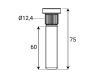 Szpilka piasty koła radełkowana M12x1,5x60 fi 12,4mm