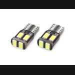 Żarówka W5W T10 12V 6xLED SMD5730 CANBUS biała AMIO (2szt.)