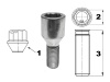 Śruba M12x1,25x28 stożek TORX ocynk (do wąskich otworów)