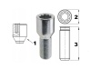 Śruba M14x1,5x28 stożek TORX ocynk (do wąskich otworów)