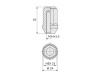 Nakrętka do felg aluminiowych M14x1.5 PEŁNA KLUCZ 21 (CHROM)