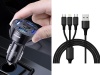 Ładowarka samochodowa 4x USB QC 3.0 + kabel 3w1