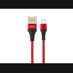 Kabel USB > micro USB 100cm XO 2.1A MAX CZERWONY