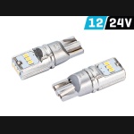 Żarówka W5W T10 12V/24V 9xLED SMD2016 CANBUS biała VISION (2szt.)