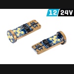 Żarówka W5W T10 12V/24V 18xLED SMD2016 CANBUS biała VISION (2szt.)