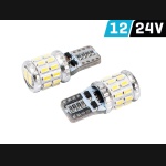 Żarówka W5W T10 12V/24V 24xLED SMD3030 CANBUS biała VISION (2szt.)