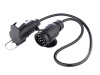 Adapter przyczepy 13/7 PIN 12Vz przewodem 0,75 m