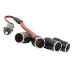 Rozgałęziacz poczwórny z przewodami, 12/24V, max 20A
