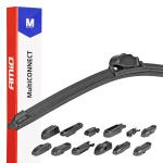 Wycieraczka płaska AMiO Multiconnect 19" 480mm 12 adapterów