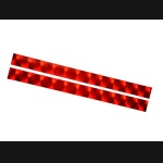 Naklejka AVISA - odblask czerwony soczewki 40x3.5cm (2szt.)
