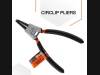 Szczypce segera 150mm zewnętrzne wygięte Polax $F