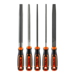 Zestaw pilników do metalu 200mm Polax, 5 szt. $F