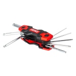 Klucze imbusowe HEX z kulką składane IMBUS 8szt. CRV AMIO