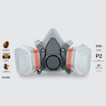 Respirator wielokrotnego użytku + 2 wkłady węglowe i&nbsp;2 filtry Polax
