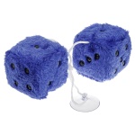 Pluszowe kostki ozdobne 60x60 mm niebieskie