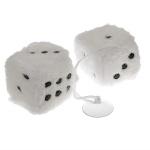 Pluszowe kostki ozdobne 60x60 mm białe