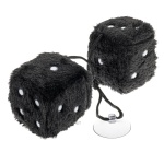 Pluszowe kostki ozdobne 60x60 mm czarne