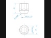 Nakrętka do felg aluminiowych M12x1.25 PRZELOTOWA z&nbsp;KOŁNIERZEM KLUCZ 19 (OCYNK)