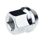 Nakrętka do felg aluminiowych M12x1.25 PRZELOTOWA z&nbsp;KOŁNIERZEM KLUCZ 19 (OCYNK)