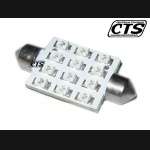 Żarówka rurkowa SV8.5 12V 42mm 12 SMD LED niebieska (1szt.)