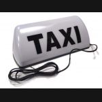 Lampa # Sygnalizator # Znak TAXI - na magnes BIAŁY (szpakówka)