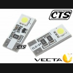 Żarówka W5W T10 12V 2 SMD5050 LED CANBUS biała (2szt.)