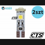 Żarówka W5W T10 12V 3 SMD5050 LED CANBUS biała (2szt.)