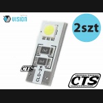 Żarówka W5W T10 12V 2 SMD5050 LED CANBUS biała (2szt.)