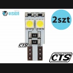 Żarówka W5W T10 12V 4 SMD5050 LED CANBUS biała (2szt.)