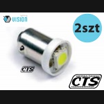 Żarówka BA9S / T4W 12V 1 SMD5050 LED biała (2szt.)