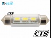 Żarówka rurkowa SV8.5 12V 41mm 3 SMD5050 LED biała (2szt)