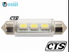 Żarówka rurkowa SV8.5 12V 36mm 3 SMD5050 LED biała (1szt)