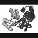 Światła stroboskopowe / stroboskopy ostrzegawcze - 4x4 LED POMARAŃCZOWE