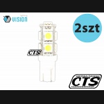 Żarówka W5W T10 12V 9 LED SMD5050 biała 2szt.