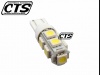 Żarówka W5W T10 12V 9 LED SMD5050 biała 2szt.